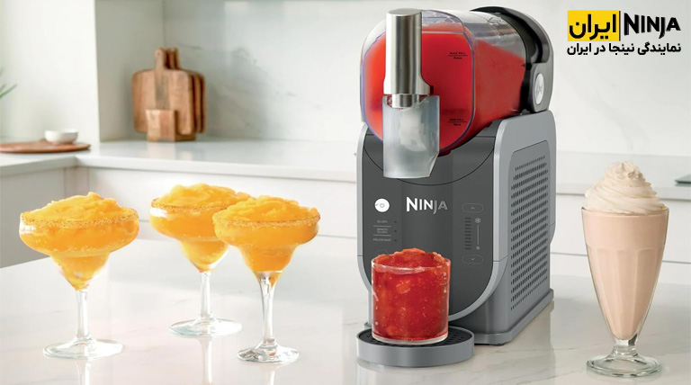 تهیه انواع نوشیدنی های یخ زده و منجمد با دستگاه یخ در بهشت ساز خانگی نینجا مدل FS300