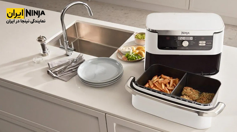 سرخ کن نینجا 10.4 لیتری مدل AF500 سفید برای بیش از 8 نفر