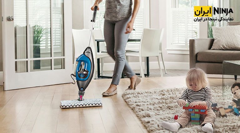 پاک کردن لکه ها و کثیفی ها و چربی های سرامیک و پارکت سنگ و کاشی با بخارشوی شارک چند کاره مدل P8