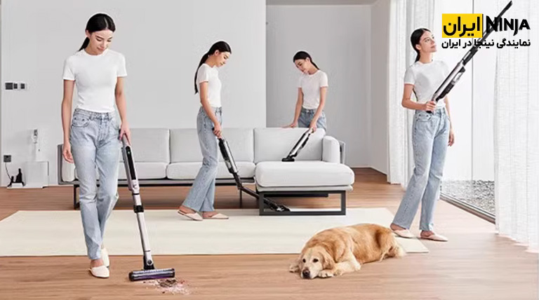 جارو شارژی شارک مدل L5T1 13 جارو کشیدن فرش، موکت، سرامیک و پارکت مبلمان و داخل ماشین با جاروشارژی شارک مدل L5T1