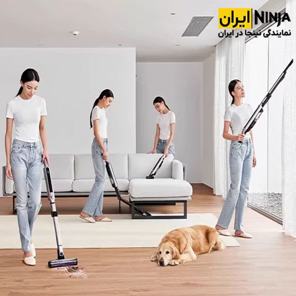 جارو شارژی شارک مدل L5T1 7 قابلیت استفاده به صورت دستی و ایستاده جارو شارژی شارک مدل L5T1