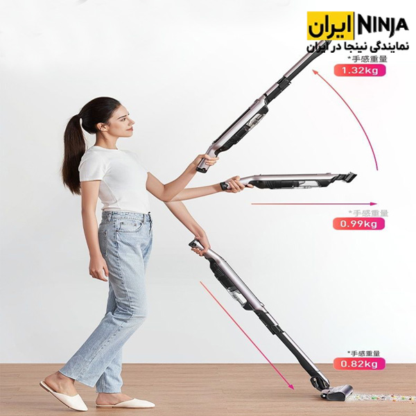 جارو شارژی شارک مدل L5T1 6 جارو کشیدن انواع کف ها و پرده ها و گوشه های دیوارها با جاروشارژی شارک مدل L5T1