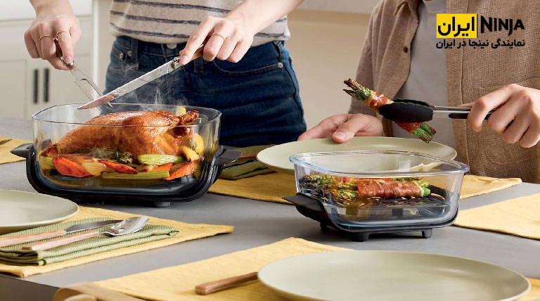 سرخ کن بدون روغن نینجا مدل Crispi FN101 ترد شدن غذا با حرارت