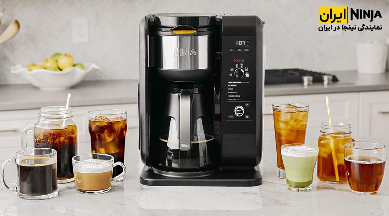 تهیه انواع قهوه سرد و گرم و نوشیدنی های بر پایه قهوه با چای ساز و قهوه ساز نینجا مدل CP301