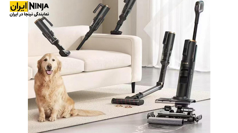 نظافت روزانه منزل با جاروشارژی شارک نینجا ایستاده و دستی مدل E2T1