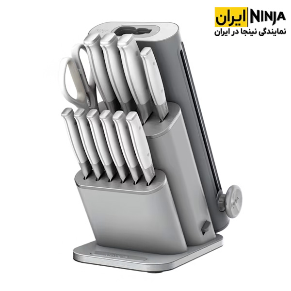 ست چاقو 13 پارچه نینجا مدل NK32013 3 ست چاقو نقره ای نینجا مدل NK32013