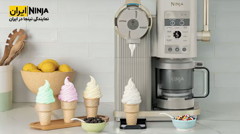 بستنی ساز نینجا 13 کاره (Gold) مدل NC701 10 ninja ice cream maker gold nc701 ninjairan 3