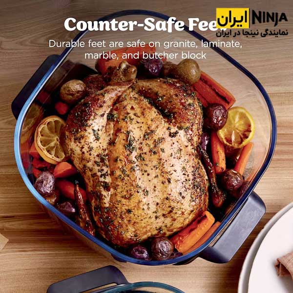 سرخ کن بدون روغن نینجا مدل Crispi Pro AS090 9 تهیه مرغ شکم پر در سرخ کن نینجا crispi pro