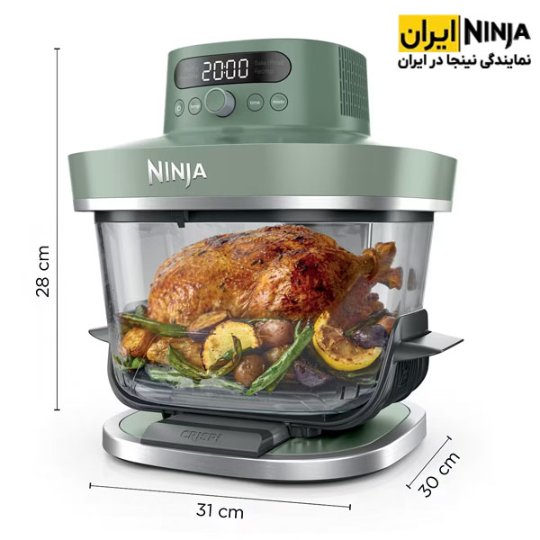 سرخ کن بدون روغن نینجا مدل Crispi Pro AS090 4 هواپز شیشه ای نینجا مدل Crispi Pro AS090